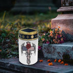 Poceacles Cross Solar Lights Outdoor Waterproof LED Flameless Candle Cemetery Solar Decorative Lights Walkway Lights Landscape Lighting for Outdoor Decor, Rose American Flag Wings Cross, Pack of 2 - Image 3