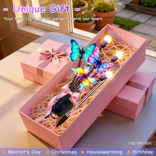 TEDOF 4 Pack Solar Butterfly Outdoor Lights Waterproof for Garden - Image 4