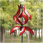 Red Tulip Wind Spinners Outdoor - 87" H Large Yard Spinners by WinWindSpinner