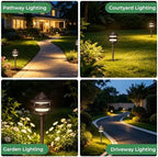 Gardencoin Pagoda Low Voltage Landscape Pathway Lights, 12V Outdoor LED Path Lights Wired, Aluminum Walkway Lighting with 4W 2700K Replaceable G4 Bulb, Bronze Classic 3-Tier Lantern, 6 Pack - Image 7