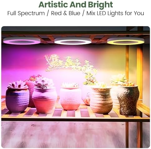 Mosthink 6.3" Ceiling Grow Lights for Indoor Plant Full Spectrum - Image 4