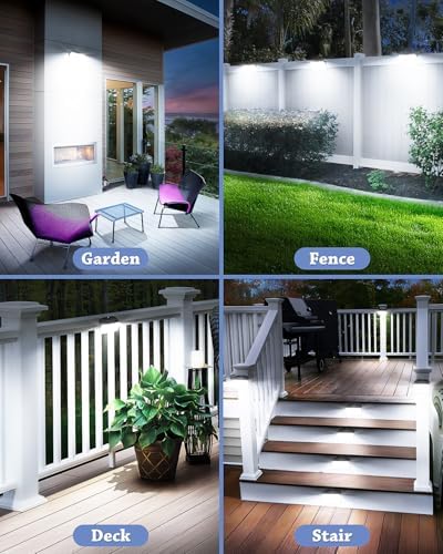 CLAONER 16-Pack Solar Motion Sensor Lights Outdoor, 168 LED Waterproof Security Light with 3 Modes, for Garden, Fence, Garage, Deck, Door Step - Image 7