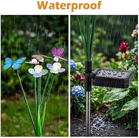 Hoikwo Solar Garden Flower Lights 4 Pack - Image 4
