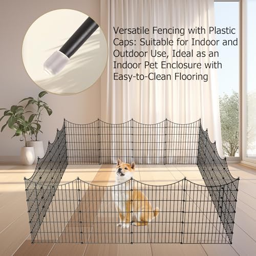 10 Panel No Dig Metal Garden Fence 40"H x 23.6'L Dog Fence Outdoor for Yard - Image 5
