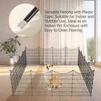 10 Panel No Dig Metal Garden Fence 40"H x 23.6'L Dog Fence Outdoor for Yard - Image 5