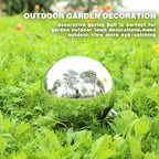 VCUTEKA Gazing Ball, Glass Mirror Polished Hollow Ball Reflective Garden Sphere, Gazing Globe for Home Garden Lawn Outdoor Ornament Yard Decorative, 10-Inch, Silvery - Image 3
