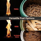 Portable Smokeless Fire Pit, 9.5” Stainless Steel Camp Stove, Blue FP055 - Image 4