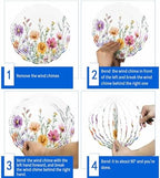 Wind Spinners for Yard Garden, Country Flower Leaf Watercolor Plant 3D Stainless Steel Round Hanging Spinners Indoor Outdoor Kinetic Yard Art,12 Inch, Wildflower Floral - Image 5