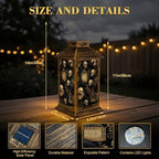Solar Lantern Outdoor Garden Hanging Lantern Gothic Skull Raven Vintage Birdcages Aesthetic Crow Waterproof Solar Powered Lighting Outside Table Lamp for Patio Deck Yard Camping - Image 2