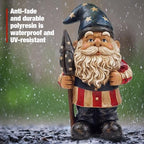 Better Office Products Garden Gnome Statue, 12" Height, Handcrafted Waterproof, UV-Resistant Polyresin Lawn Patio Porch Ornament Decoration (Yankee Doodle Patriot) - Image 4