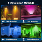 Smart Flood Light Outdoor, RGBCW 360W, IP66, WiFi APP & RF Remote - Image 6
