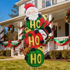 3 Pack Christmas Garden Stakes 31in Colorful Balls Metal Holiday Decor by YNGFIL