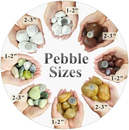 FANTIAN 20 lbs Red River Rocks for Garden, 2-3 Inch Polished Pebbles for Indoor Plants, Decorative Rocks Stones for Landscaping, Plants, Vases, Aquariums, Fountains, Pathways and Backyard - Image 2