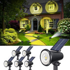 6 Pack Solar Spotlights Outdoor, Waterproof Warm White Landscape Uplights by Gomazbea