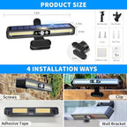 Clip On Solar Lights Outdoor with PIR Motion Sensor (Black ,4 Pack ,6000K) - Image 4