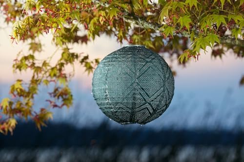 Allsop Soji Stella Boho - 12" Handmade LED Outdoor Lantern - Ink - Image 3