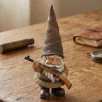 Elenon Garden Gnome Outdoor Statue, 10.6'' High Funny Dwarf with Gun Figurine Decor, Resin Sculpture for Patio Yard Lawn Porch Decoration Ornaments Gift - Image 7