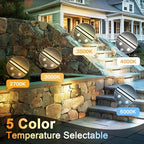 8-Pack 12 Inch Hardscape Lighting, 7W 280LM LED Retaining Wall Lights, 2700K-5000K Selectable,12-24V AC/DC, IP65 Waterproof Low Voltage Step Lights Outdoor, ETL Certified - Image 3