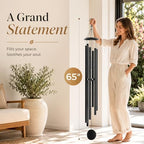 65" Extra Large Wind Chimes for Outside Deep Tone, 6 Extra-Thick Aluminum Tubes for Lasting Resonance, Big Outdoor Wind Chime for Garden Patio Decor, Relaxing Gift for Mom Dad Men Neighbors, Black - Image 3