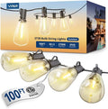 VIPAR Outdoor String Lights,100FT LED Patio Lights Waterproof 52 ST38 Bulbs by VIPARSPECTRA