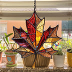 Autumn Maple Leaf Acrylic Suncatcher - Image 4