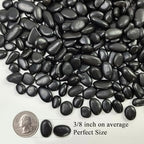 FANTIAN 10 lbs Small Black Pebbles for Indoor Plants. 3/8 inch Decorative Black River Rocks for Succulent Potted Plant, Vase, Landscaping and Outdoor Garden Rocks - Image 2