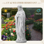 29.9" Virgin Mary Praying Statue Outdoor Garden Decor - Image 5