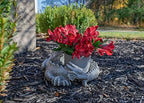 NAT & Jules Small Sleeping Dragon Concrete Finish 10 inch Resin Garden Sculpture - Image 5