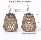 Scentsationals Fusion 2-Pack Cordless Outdoor Woven Solar Lanterns - Image 2