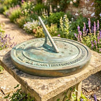 Rome 2312 Moon and Stars Sundial, Solid Brass with Verdigris Highlights, 8.5-Inch Diameter - Image 2