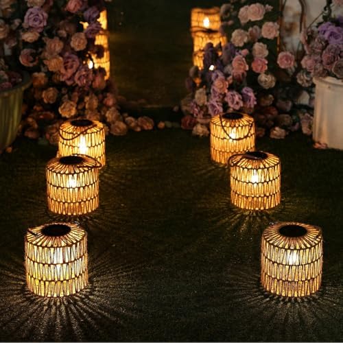 Cooo Large Solar Rope Lantern Outdoor Hanging – Handwoven Jute Rope Lantern with Warm Edison Bulb, IP65 Waterproof Solar Powered Garden Light for Porch Patio, Yard Christmas Decorations, 8.27” Tall - Image 3
