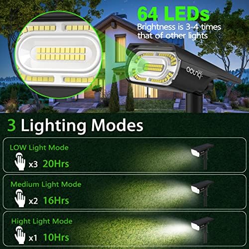 1000 Lumens Solar Spot Lights Outdoor Waterproof Landscape Spotlights - Image 2