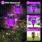 Purple Halloween Solar Lights Outdoor with Flickering Flame, 10 Pack - Image 3