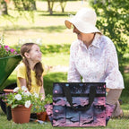 Bat Garden Tool Bag Organizer Heavy Duty Halloween Bat Gardening Tote Bag with 10 Pockets for Women Men Gardening Gifts - Image 6