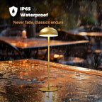 Cordless Table Lamps, Rechargeable LED Touch Lamp, Gold, 2 Pack - Image 5