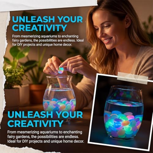 Colorful Glow-in-the-Dark Garden Stones, 2026 new Night Guide Pebbles, Magical Luminous Stepping Rocks for Outdoor Landscaping Decor, Aquarium Fish Tank & Fairy Garden (Green, 1000PCS) - Image 4