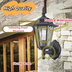 WISBEAM Outdoor Wall Lantern, Black Wall Sconce for House Porch Lighting Fixture, E26 Base 60W Max, Metal Housing Plus Glass, Wet Location Rated, ETL Qualified, Bulbs not Included - Image 3
