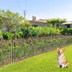 Getlay Tall Garden Fence with Gate, 32 Inch(H) 2 Panels Total Length 4.4 Ft Dog Fencing Outdoor, Decorative Fences for Garden, Dog Digging Fence│Patented - Image 5