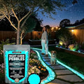 Glow in the Dark Rocks for Garden & Fish Tank, Resin Luminous Pebbles for Outdoor Walkway, Aquarium Gravel Decor, Light-Charging No Power Stones (1000, Blue) by cetzork