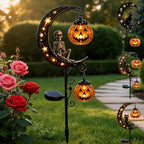 New Pumpkin Moon Garden Stake Light, Black Cat Garden Stake Light，D by Unknown