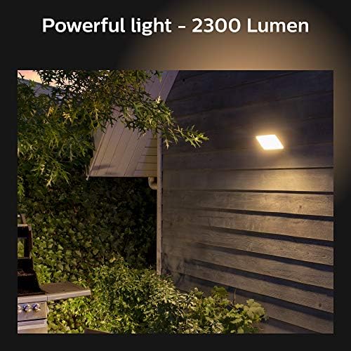 Philips Hue Discover Outdoor Smart Flood Light Fixture, Black - 15W, White and Color Ambiance LED Color-Changing Light - 1 Pack - Requires Hue Bridge - Control with Hue App and Voice - Weatherproof - Image 6