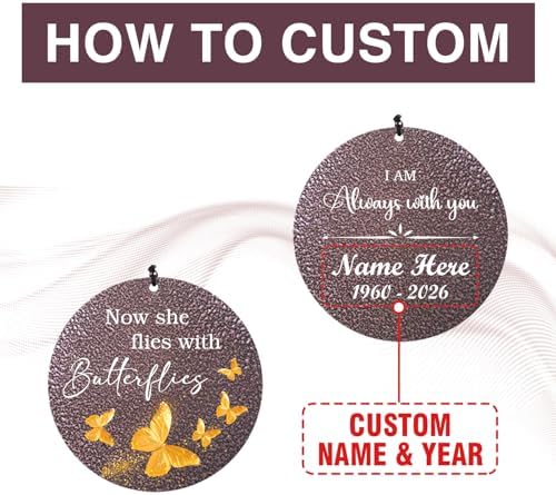 Personalized Butterfly Wind Chimes Custom Name Keepsake - Image 2
