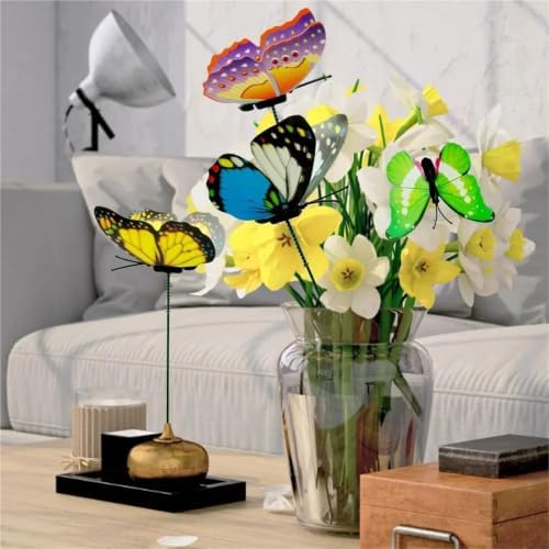 Garden Stakes Simulation Butterflies Garden Yard Planter Butterfly Stakes - Image 2