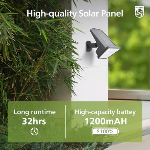 Philips 4 Packs Solar Spot Lights Outdoor Waterproof, 28 LED 3000K Solar Powered Landscape Pathway Lights, Dusk to Dawn Solar Spotlights for Garden, Yard, Lawn, Walkway, Driveway - Image 4