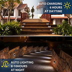 SOLPEX Solar Step Lights, 16 Pack, Waterproof 4 LEDs, Cold White - Image 4