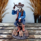 OrnamentallyYou Western Skeleton Gunslinger Statue Figurine, 10" Gothic Cowboy Wild West Home Décor - Image 6