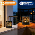Decorative Solar Mandala Lights, Metal, 4 Pack - Image 3