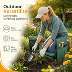 Garden Kneeler and Seat, Foldable Kneeling Stool with Thicker EVA Foam Pad, Heavy Duty Bench with Tool Pouch, Gifts for Outdoor Gardening, Fishing, Green, Arbor Day Gift - Image 5