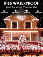 Solar Christmas Lights Outdoor 4 Pack 132FT 400 LED String Lights Red White - Image 3