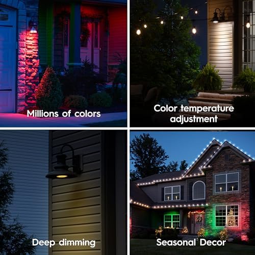 Cync GE PAR38 Color Changing Smart Outdoor Flood Light Bulbs, 2-Pack - Image 4